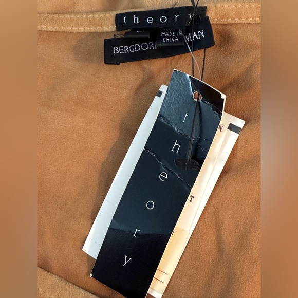 Theory 100% Leather/Suede honey colored shirt - Picture 7 of 11